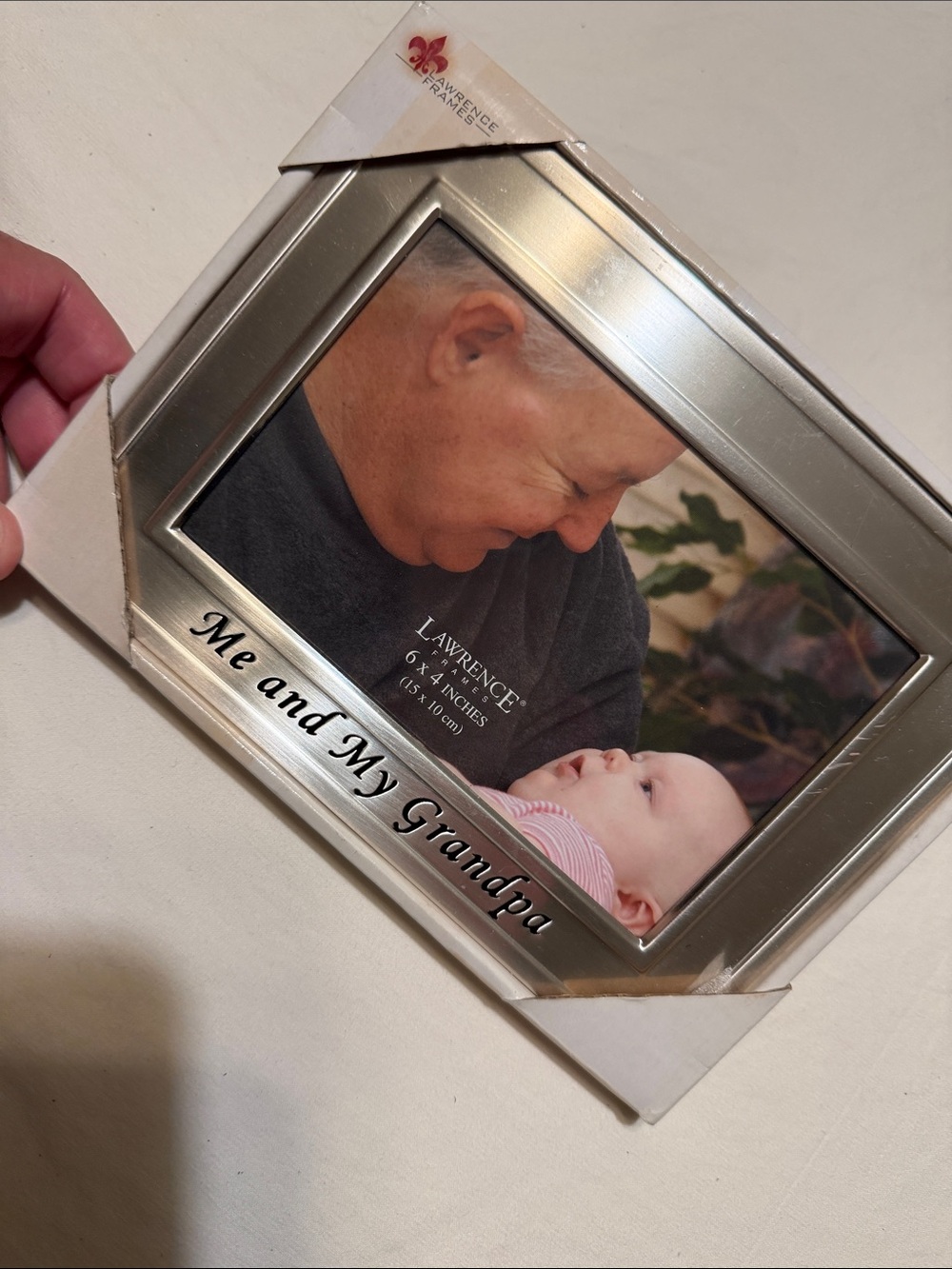 Silver Photo Frame - 'Me and My Grandpa' Accent